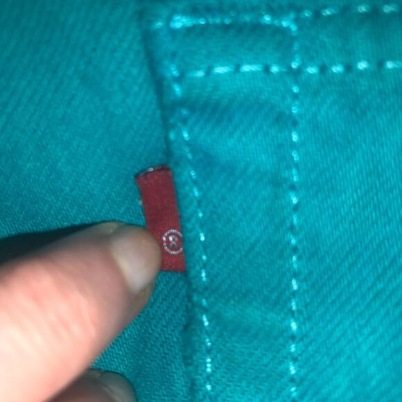 70’s LEVI'S TEAL Overdyed Denim CUTOFF Jean Shorts Boho Hippie Festival - Picture 2 of 8